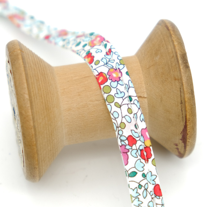 Liberty Fabrics Eloise Aqua Blue Piping - Maison Klem